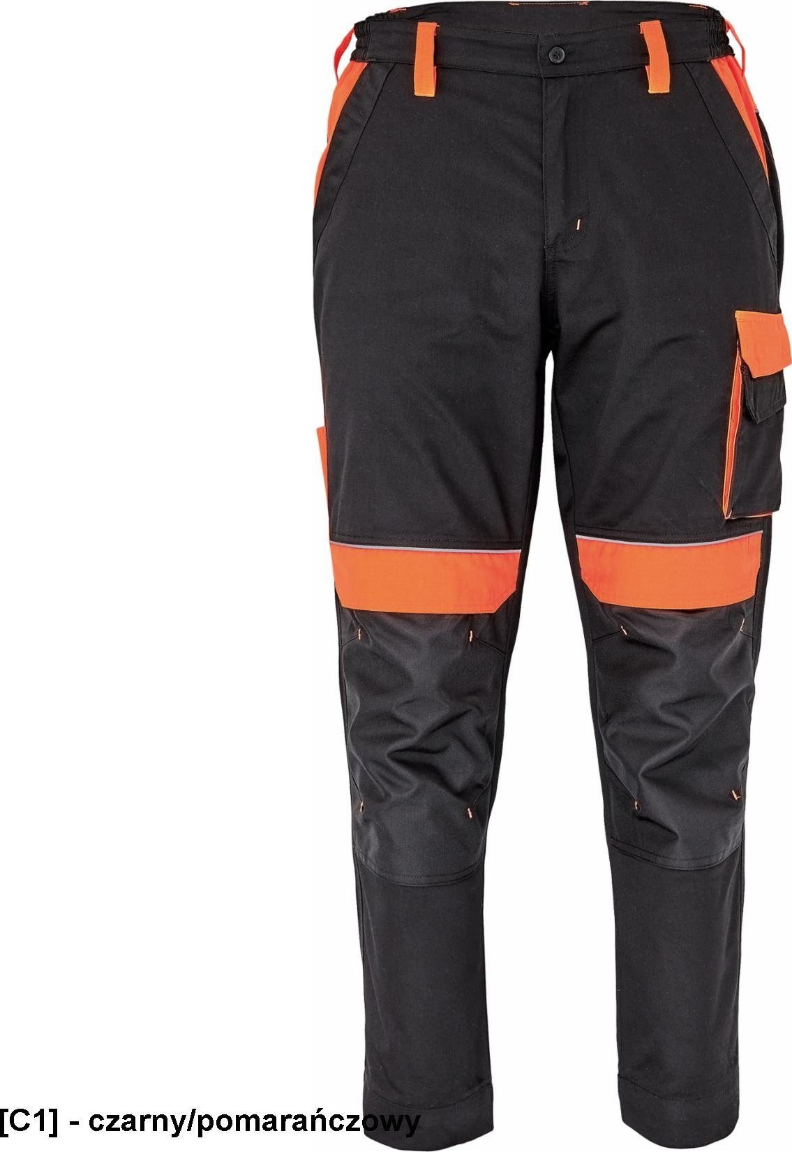 CERVA MAX VIVO - spodnie - czarny/pomarańczowy 58