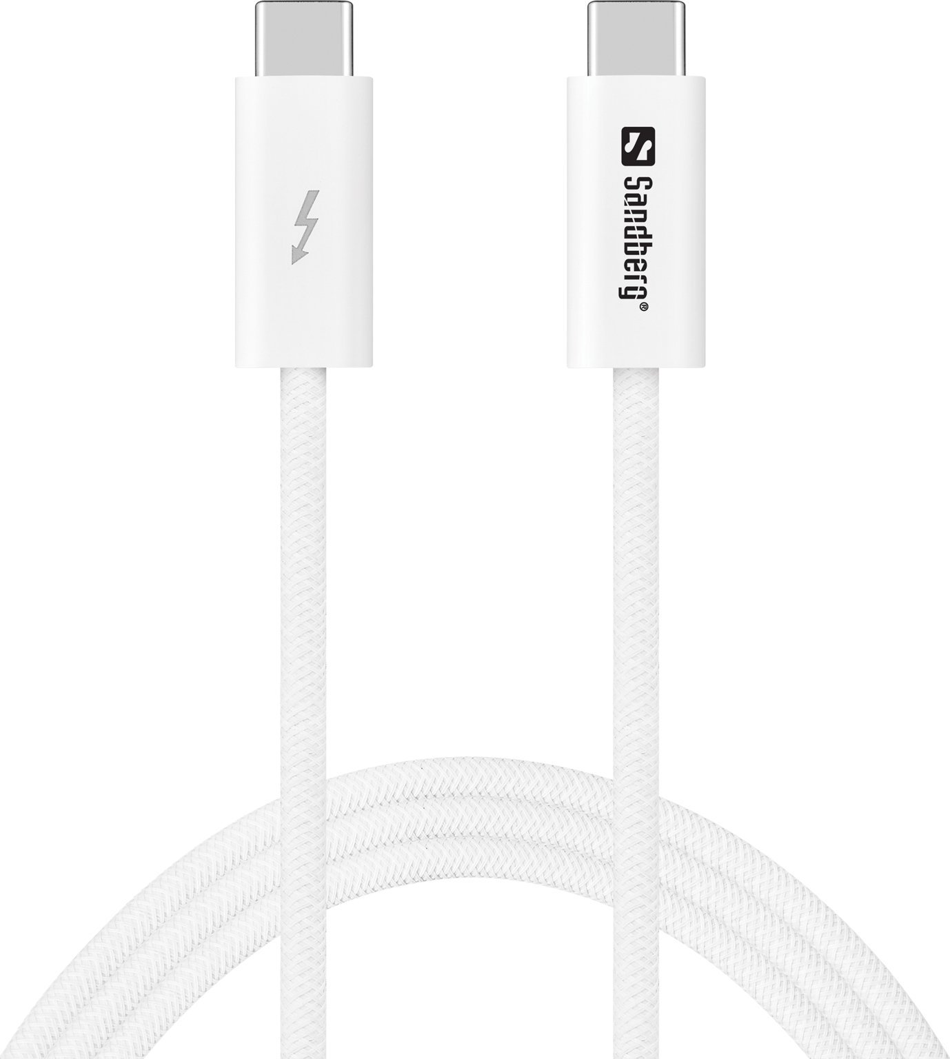 Kabel USB Sandberg USB-C - USB-C 1 m Biały (USB-CC USB4 240W+40Gbps,)