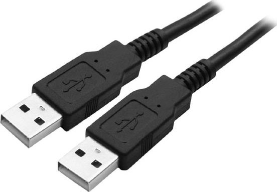 Kabel USB Logo USB-A - USB-A 1.8 m Czarny
