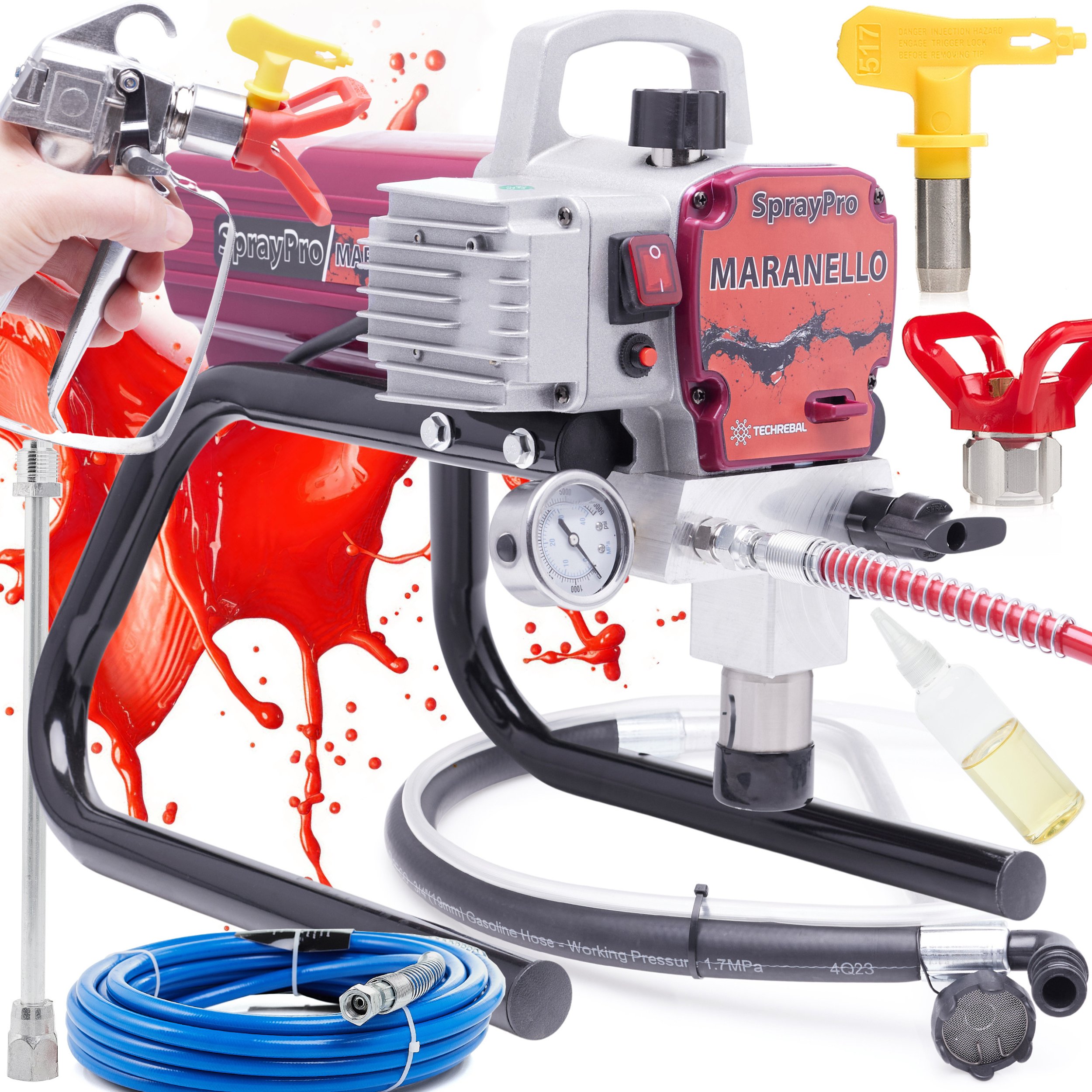 Agregat Malarski Hydrodynamiczny Tłokowy Maranello 1700W Techrebal