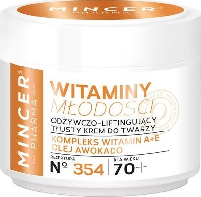 Mincer Krem do twarzy Pharma Witaminy Młodości 70+ odżywczo-liftingujący 50ml