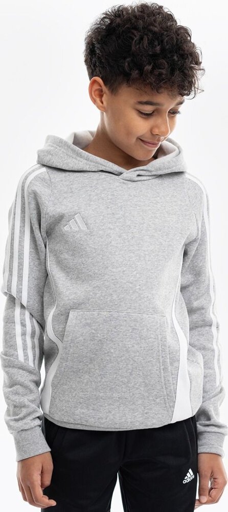 Adidas Bluza dla dzieci adidas Tiro 24 Hooded Sweat szara IR7505 128cm