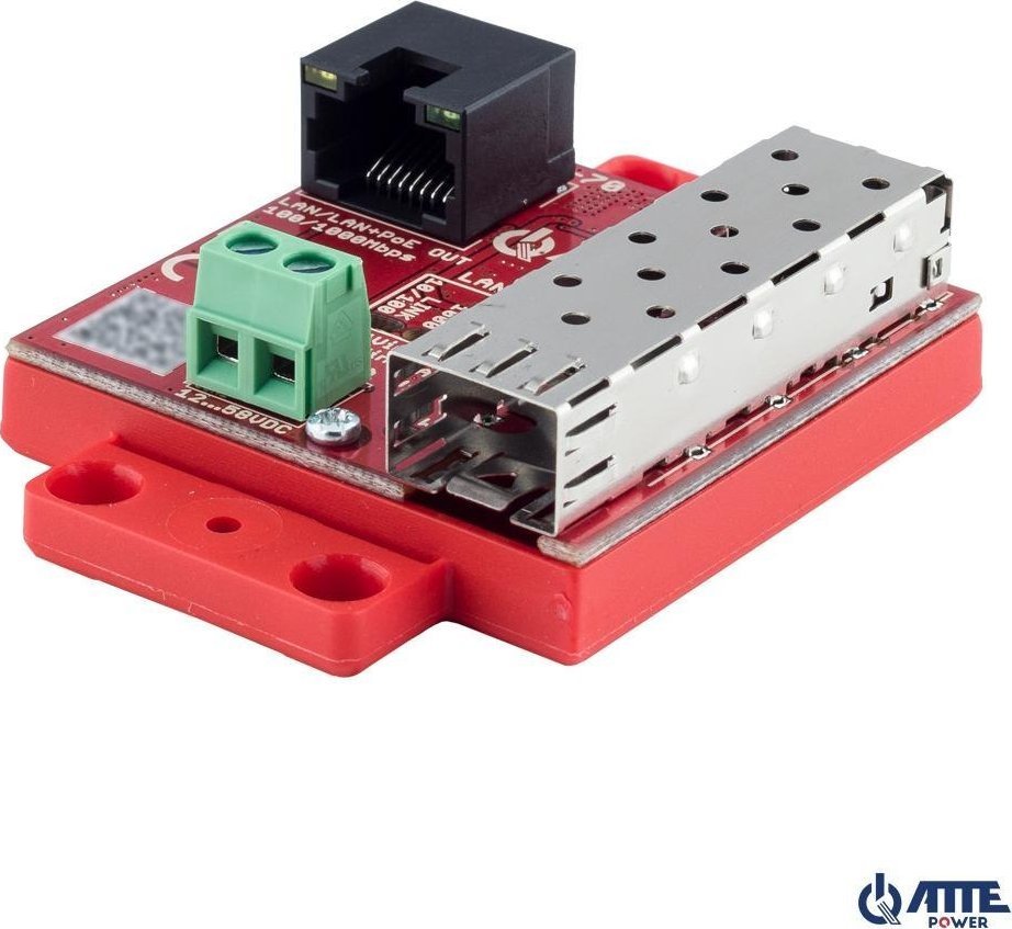 Konwerter światłowodowy Atte Gigabitowy media konwerter Ethernet ATTE xFIBER‑2‑70 (PoE OUT)