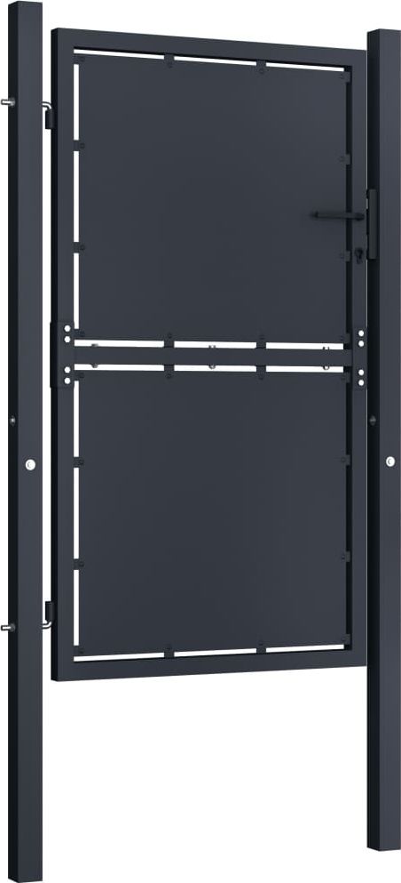 vidaXL Furtka ogrodzeniowa, stalowa, 100 x 175 cm, antracytowa