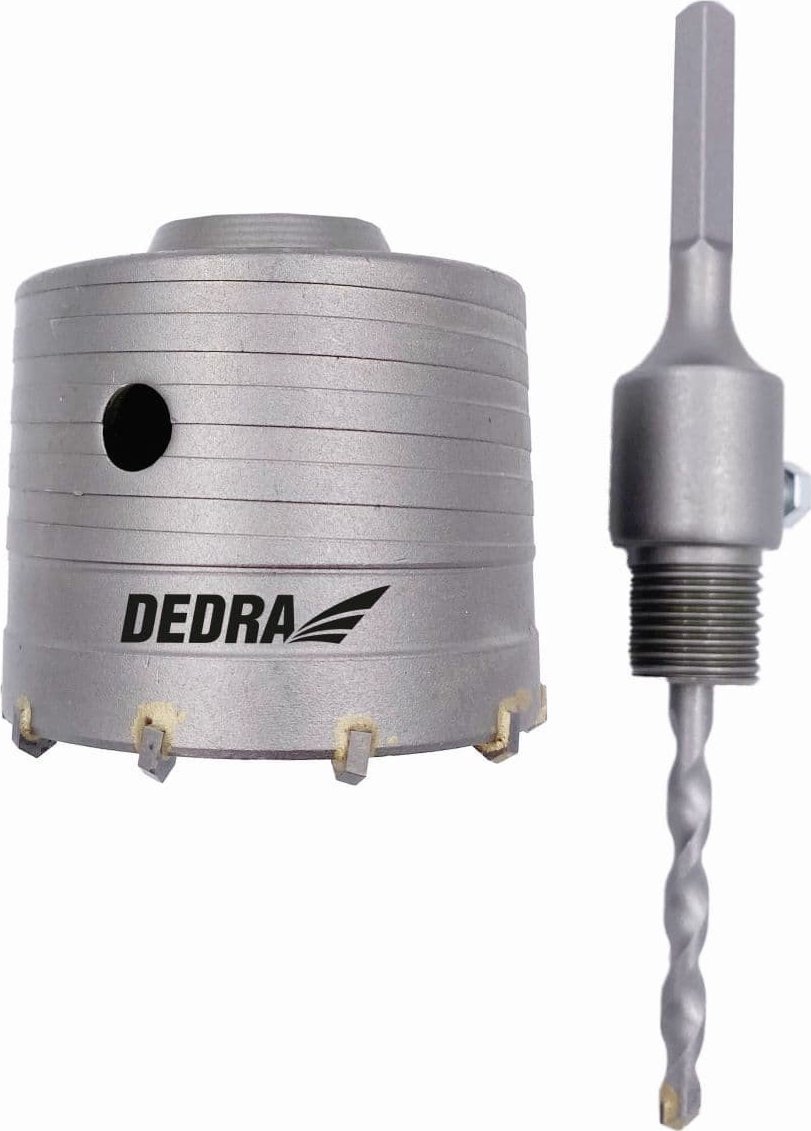 Dedra Wiertło koronkowe 80mm HM z uchwytem HEX