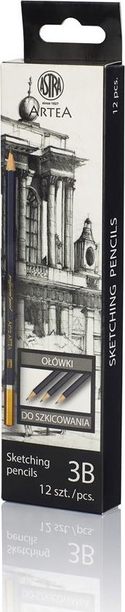 Astra Ołówek do nauki szkicowania 3B Artea (12szt) ASTRA