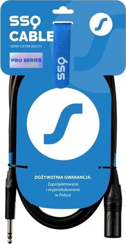 Kabel SSQ SSQ JSXM3 PRO - XLR męski - Jack stereo 6,3mm NEUTRIK