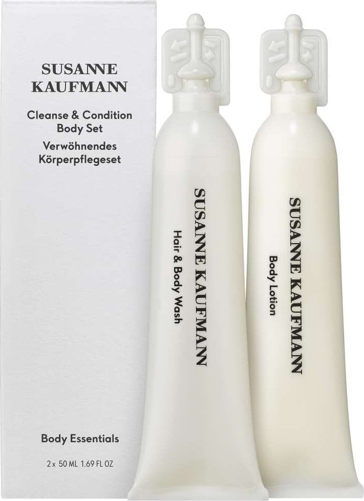 Susanne Kaufmann Cleanse & Condition Set Susanne Kaufmann: Body Wash & Scrubs, Shower Gel & Shampoo 2-In-1, Paraben-Free, 50 ml + Body Lotions & Cream