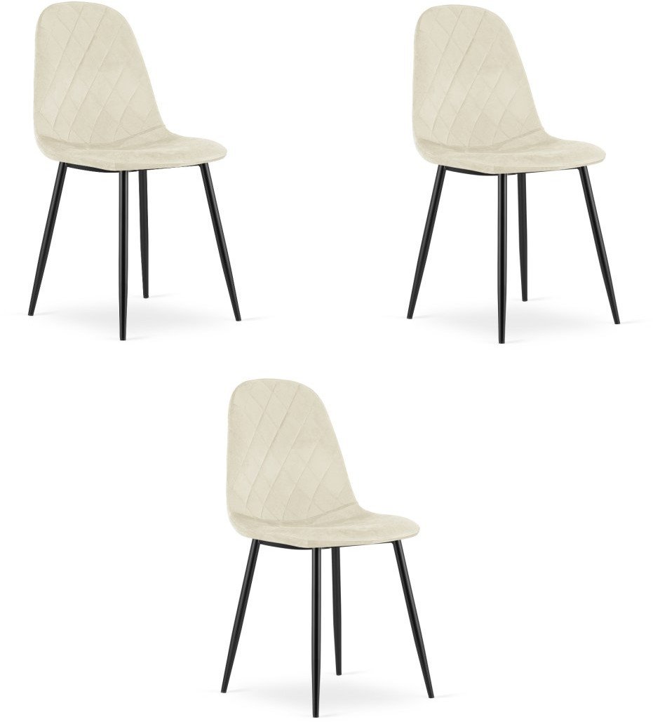 Krzesło ASTI - beż aksamit x 3