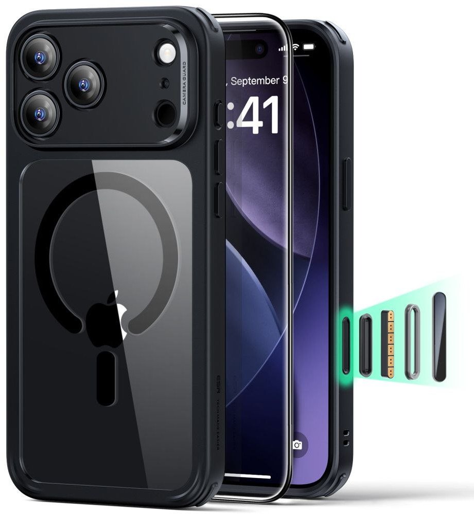 ESR CLASSIC HYBRID MAGSAFE & TEMPERED GLASS IPHONE 17 PRO MAX CLEAR/BLACK