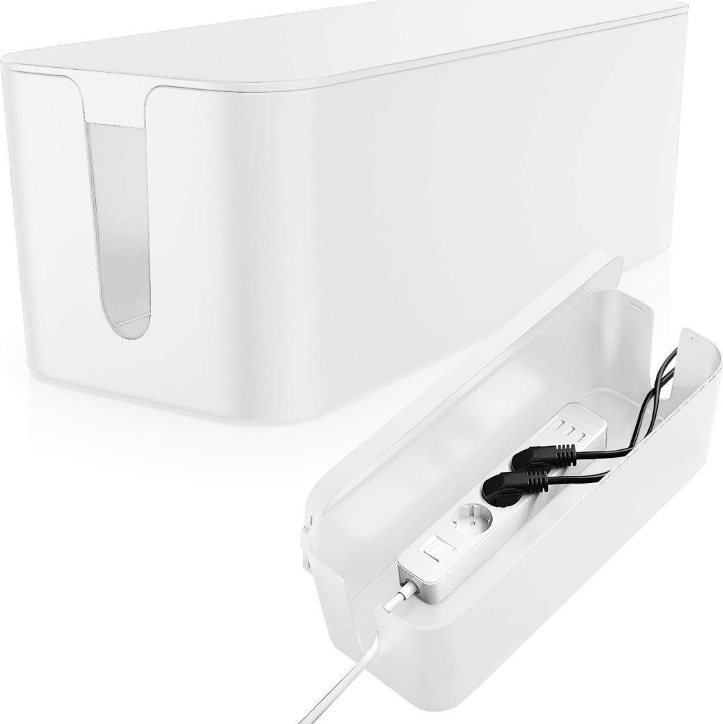 Kabel 4kom.pl Kabelov organizr stoln podlahov kontejner kabelov box Alogy Box L 40cm velk Bl