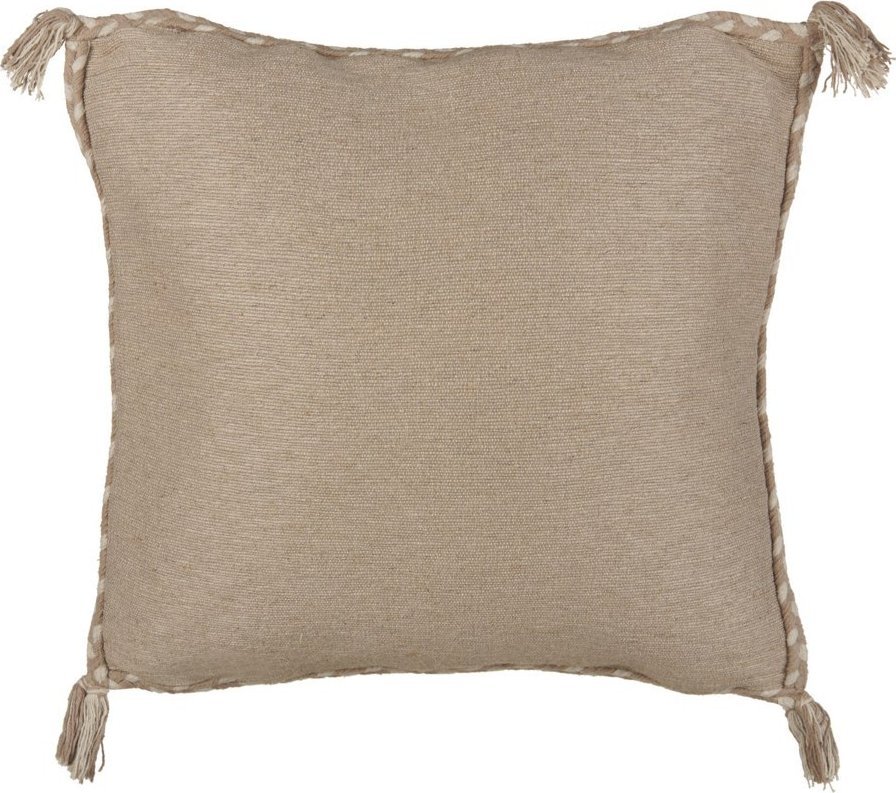Beliani Poduszka dekoracyjna jutowa 45 x 45 cm beżowa ERIGERON