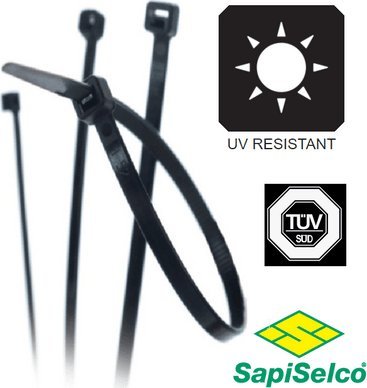 Sapiselco OPASKA ZACISKOWA CZARNA SUV-190STW 190x4,5 (100szt.)