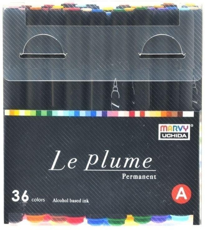 Markery permanentne z końcówką pędzelkową 36szt