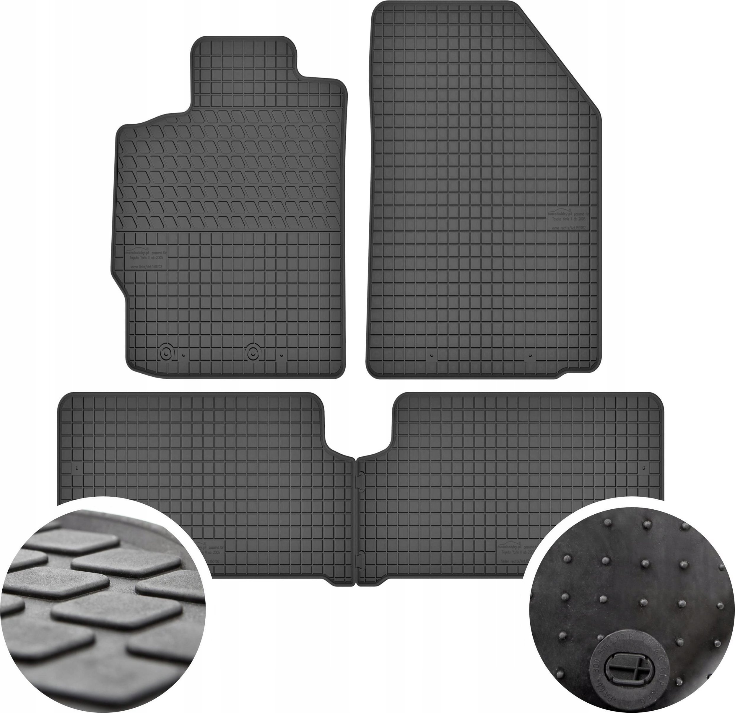 GeyerHosaja Dywaniki gumowe do Toyota Yaris II (2005-2011)