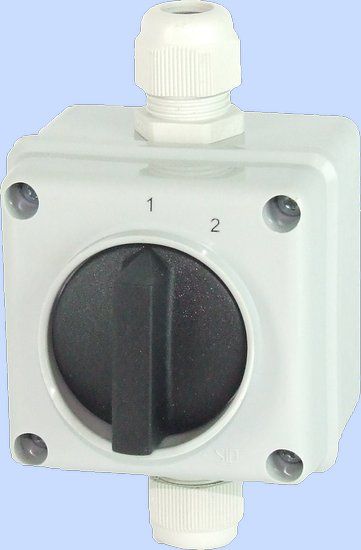 Elektromet Łącznik krzywkowy 1-2 3P 12A IP65 w obudowie Łuk E12-11-3 (921290)
