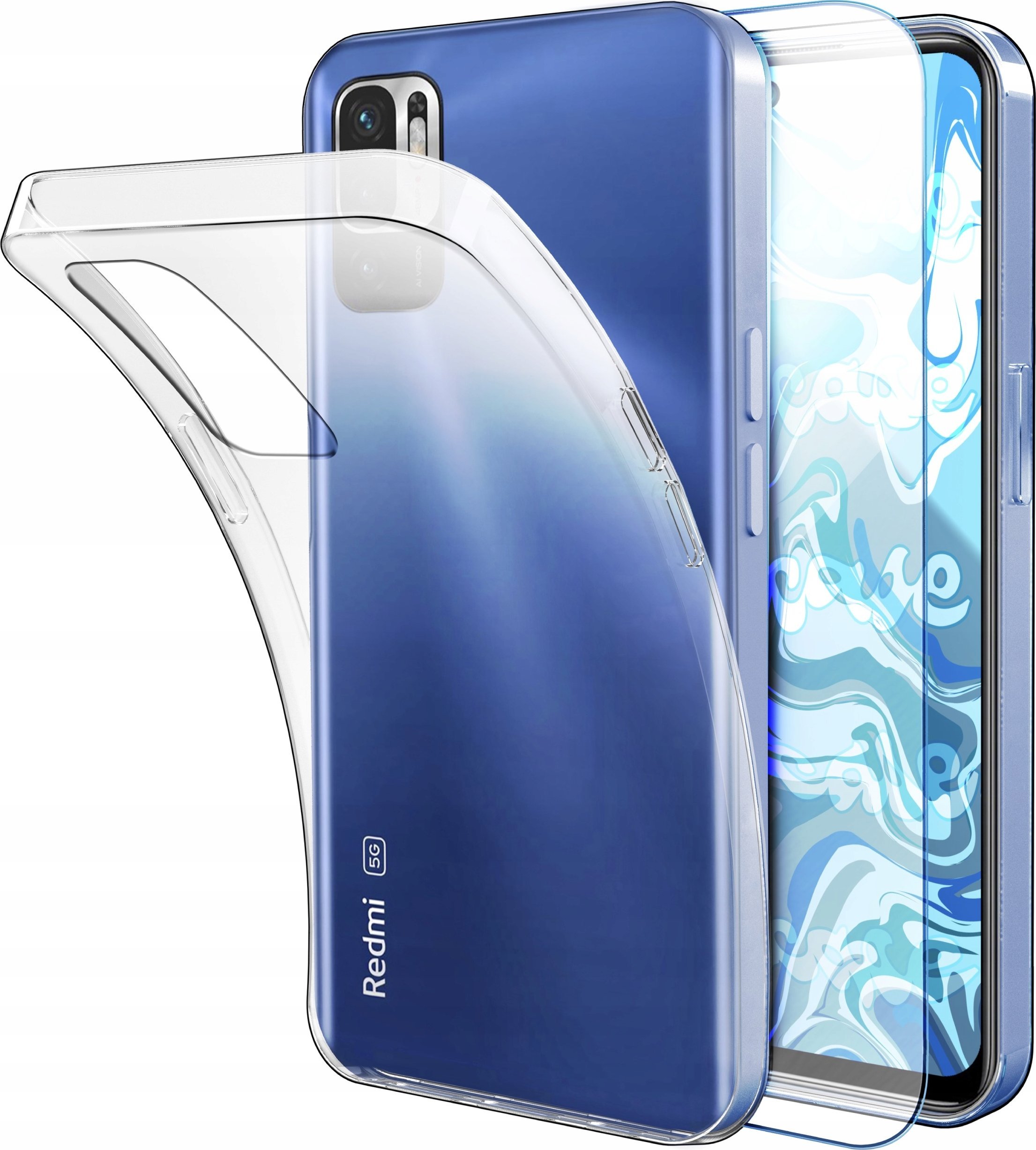 Etui Do Xiaomi Redmi Note 10 5G / Poco M3 Pro / 5G (Przezroczyste) Szkło