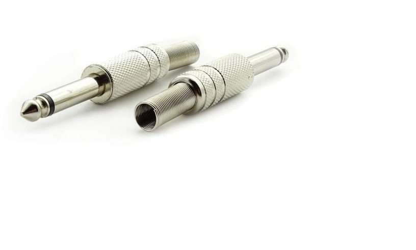 Wtyk Jack 6.3mm mono metal z odgiętką LX1044