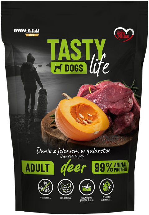 Tasty Dogs Life Danie z jeleniem w galaretce 500g