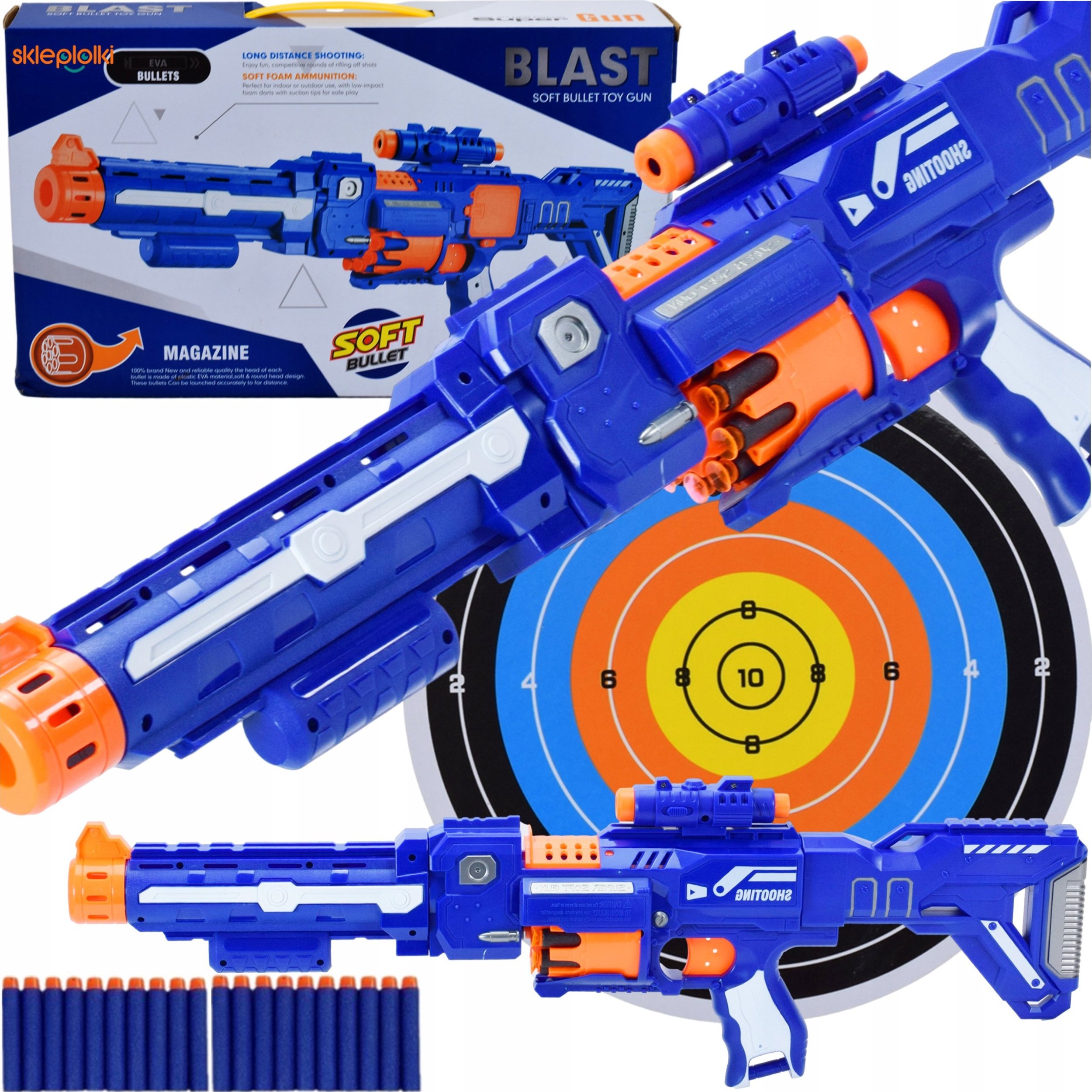 Skleplolki BEZPIECZNA AUTOMATYCZNA WYRZUTNIA PISTOLET KARABIN NA MIĘKKIE POCISKI EVA