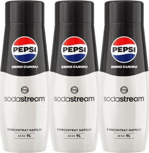 Sodastream 3 x Syrop Pepsi Zero cukru 440 ml