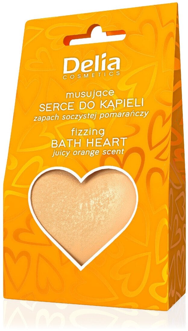Delia Musujące serce do kąpieli o zapachu Soczystej Pomarańczy 100g