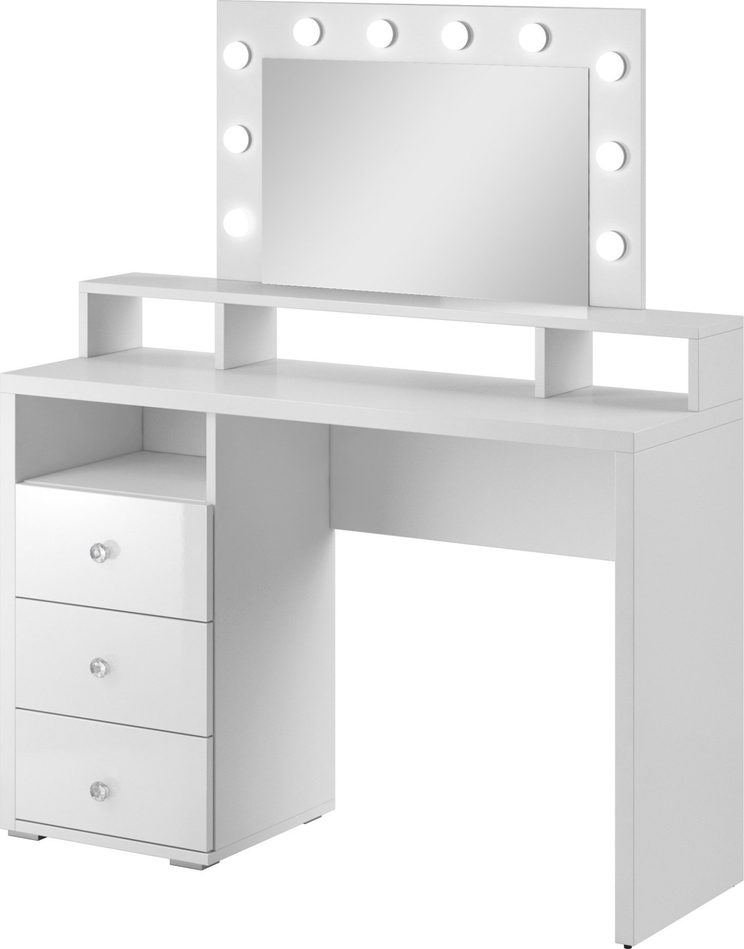 Helvetia Toaletka biały połysk 120 x 136 x 40cm podświetlenie