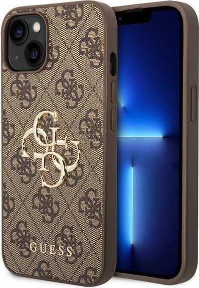 Guess GUHCP15S4GMGBR iPhone 15 6.1" brązowy/brown hardcase 4G Big Metal Logo