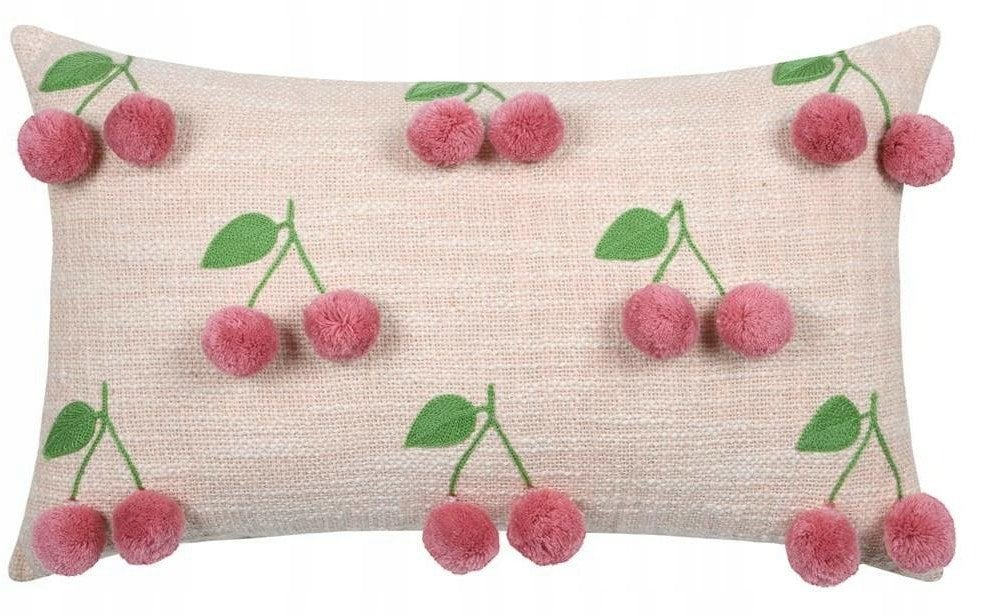 Poduszka ozdobna w wiśnie, CHERRIES, 30 x 50 cm