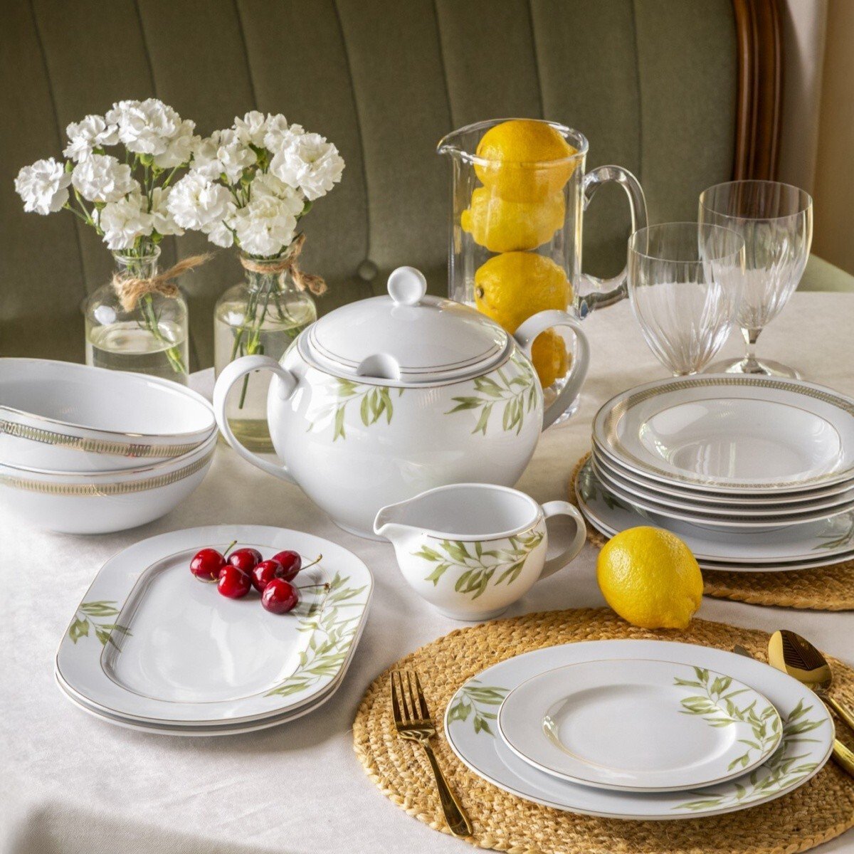 Serwis Obiadowy Dla 12 Osób 42 El. Oliwka WA-166