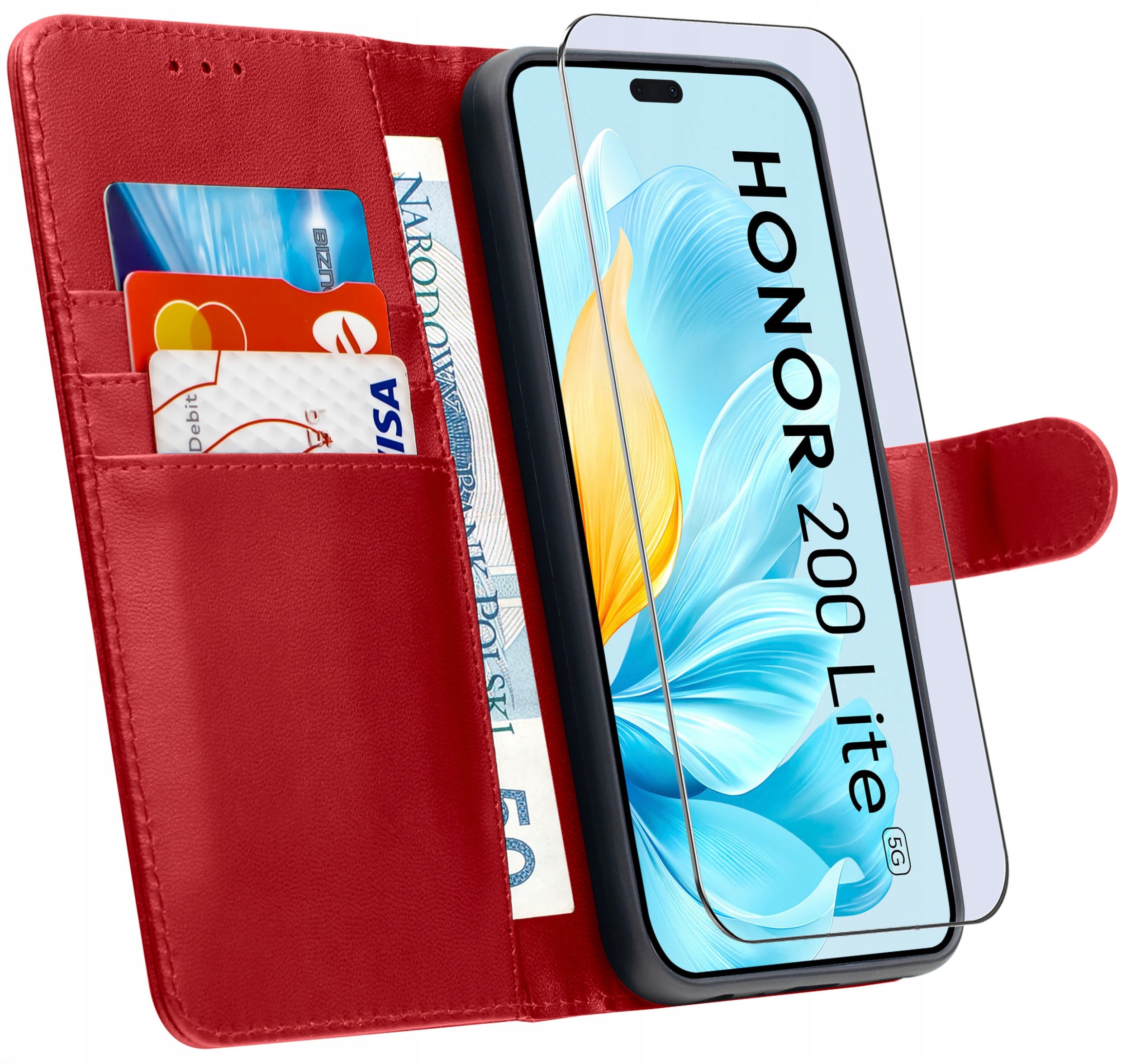 ETUI do Honor 200 Lite 5G | SKÓRZANE PORTFEL BOOK TOKRA CASE CLASSIC +SZKŁO