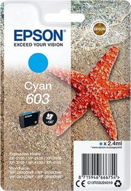 Tusz Epson Tusz 603 Cyan (C13T03U24020)
