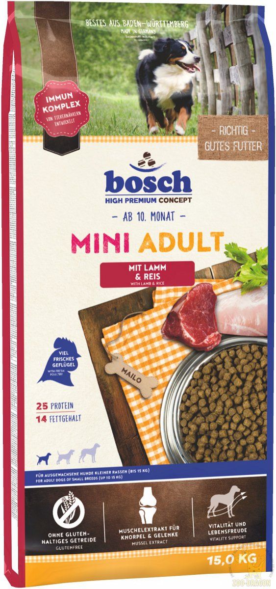 Bosch Mini Adult Lamb Rice 15kg