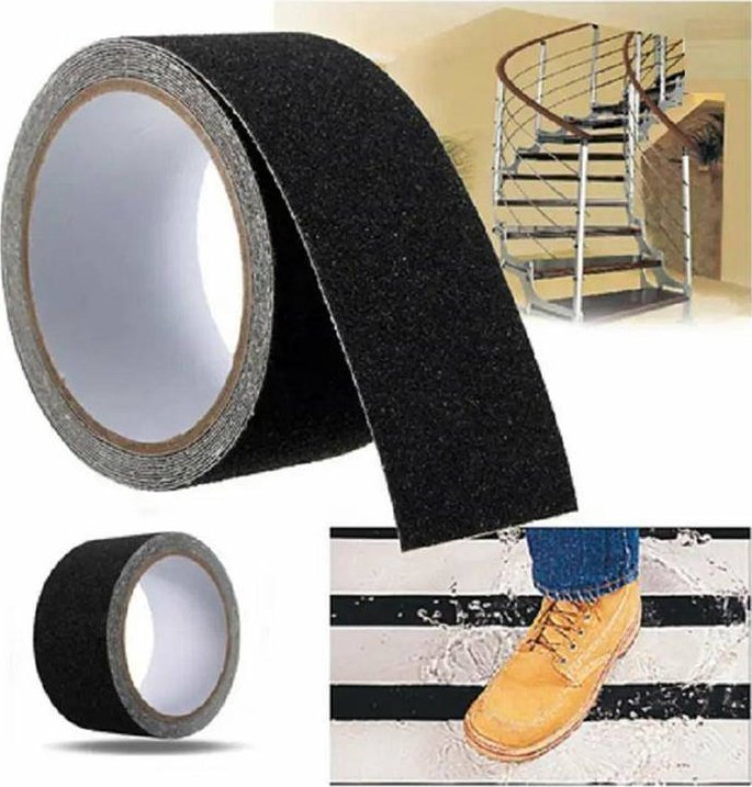 Aptel Mocna TAŚMA Antypoślizgowa 10 metrów x 5cm czarna AG965