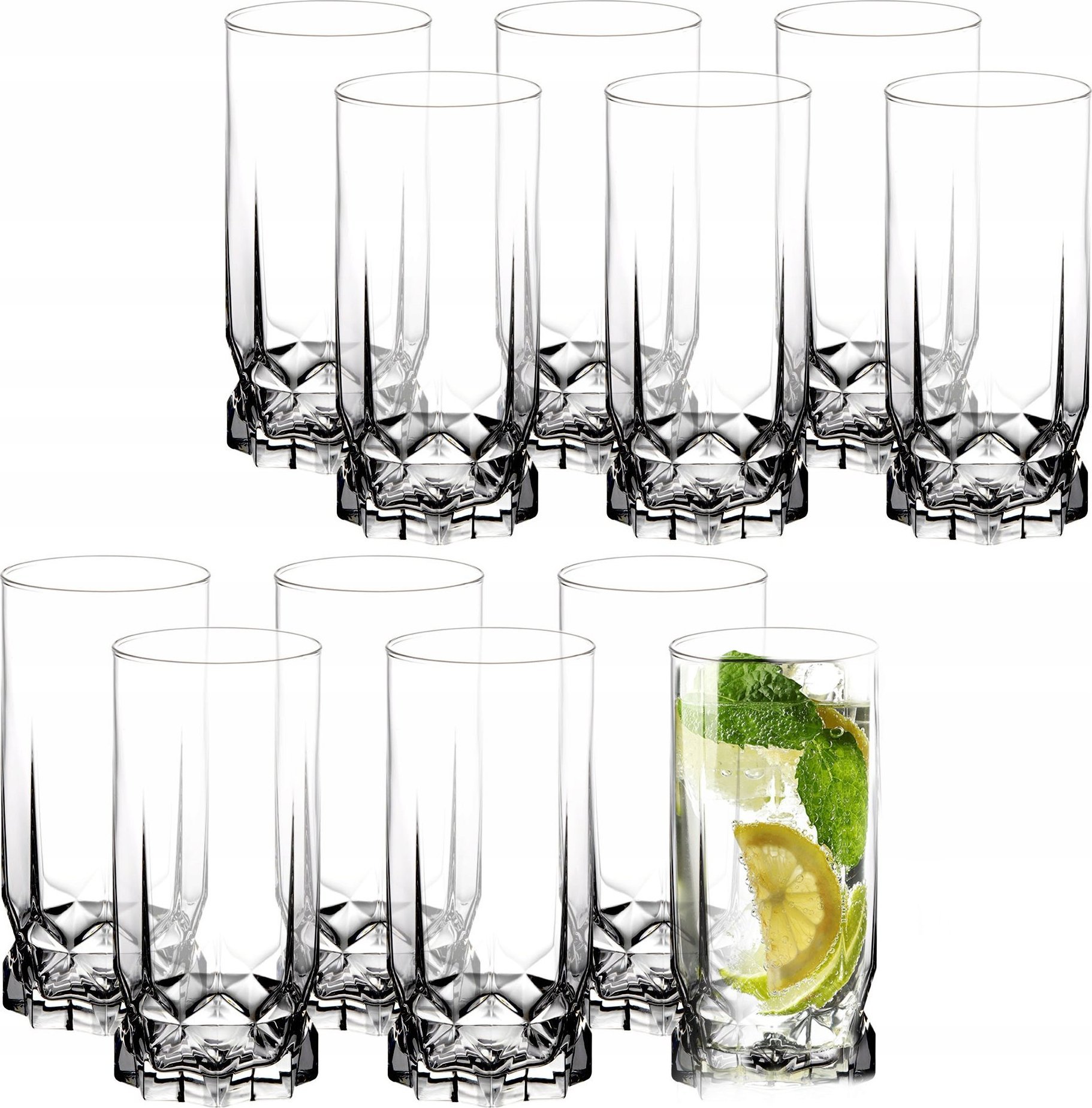 Kadax KADAX Szklanki Do Napojów Drinków 325ml Zestaw 12x