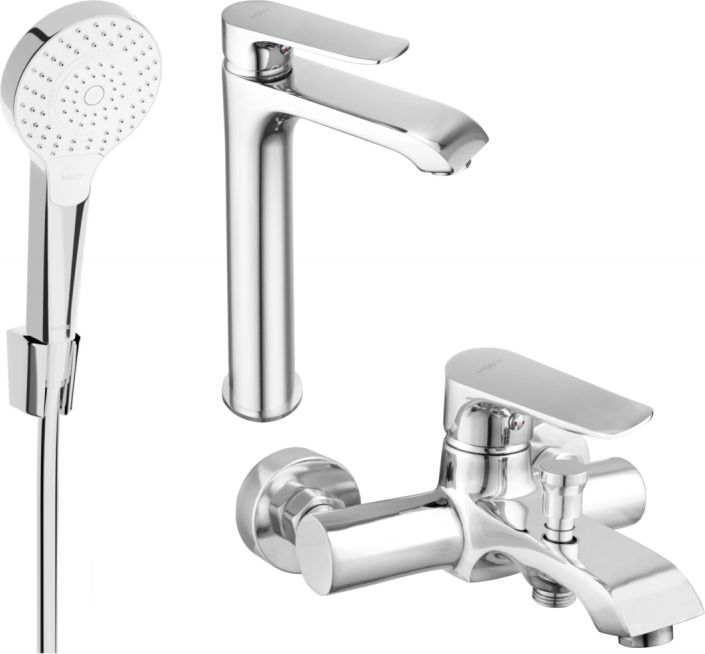 Mexen Mexen Pecos R05 zestaw wannowy, chrom - 72713R05-00