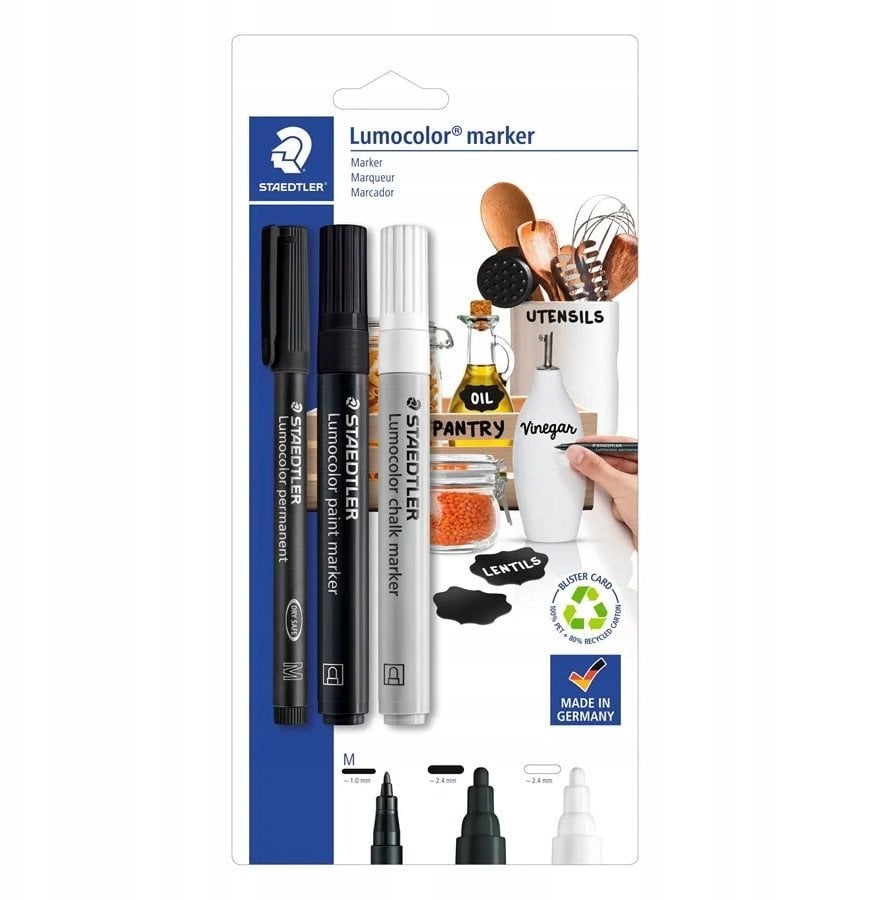 STAEDTLER Marker Set Lumocolor 3St. BK retail