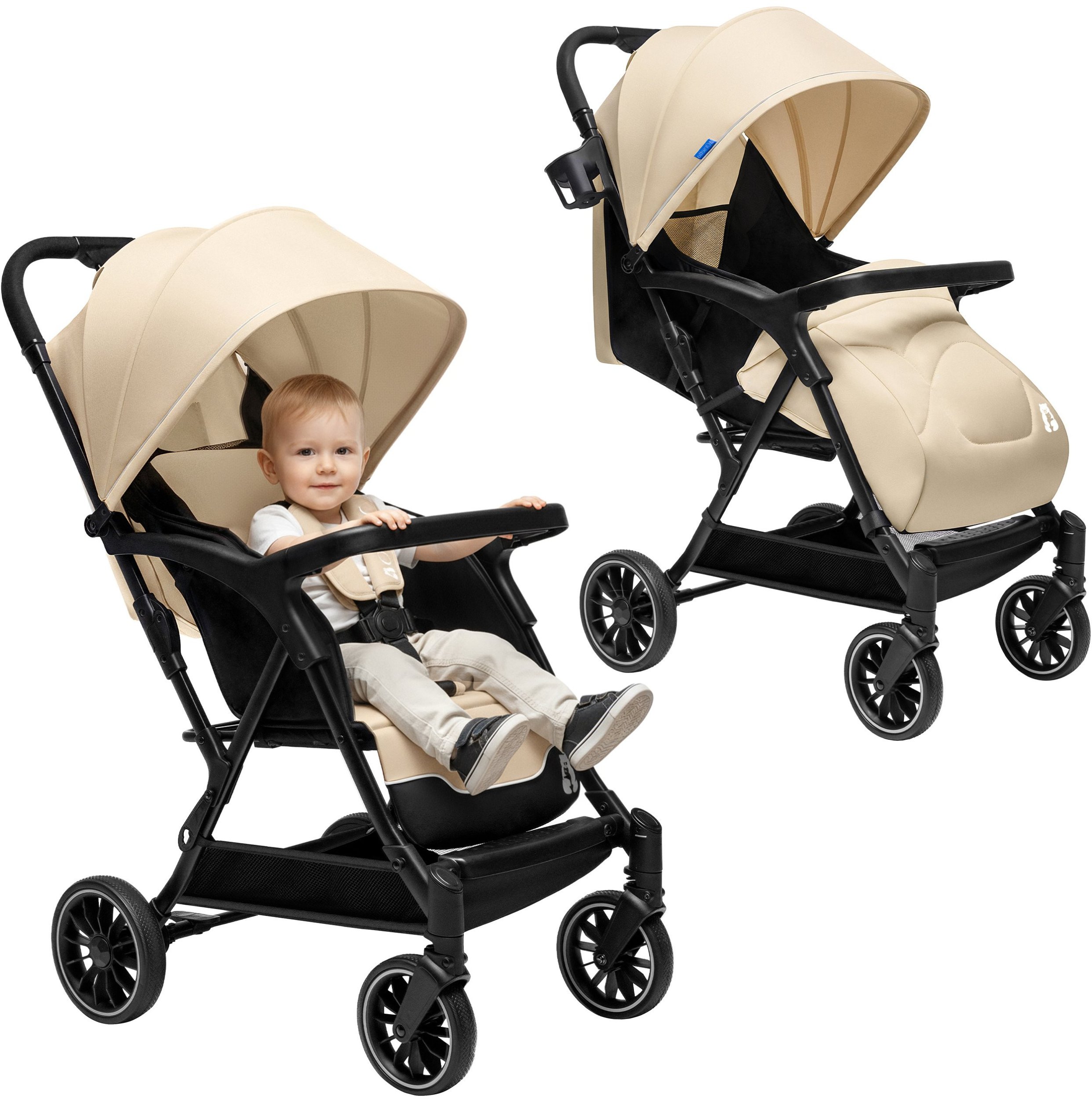 WÓZEK DZIECIĘCY SPACERÓWKA ORSETTO LUNA PIASKOWY