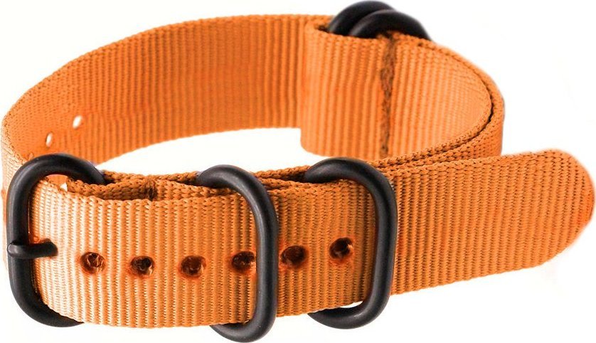 Pasek N01 NATO parciany do zegarka - pomarańczowy - 20mm