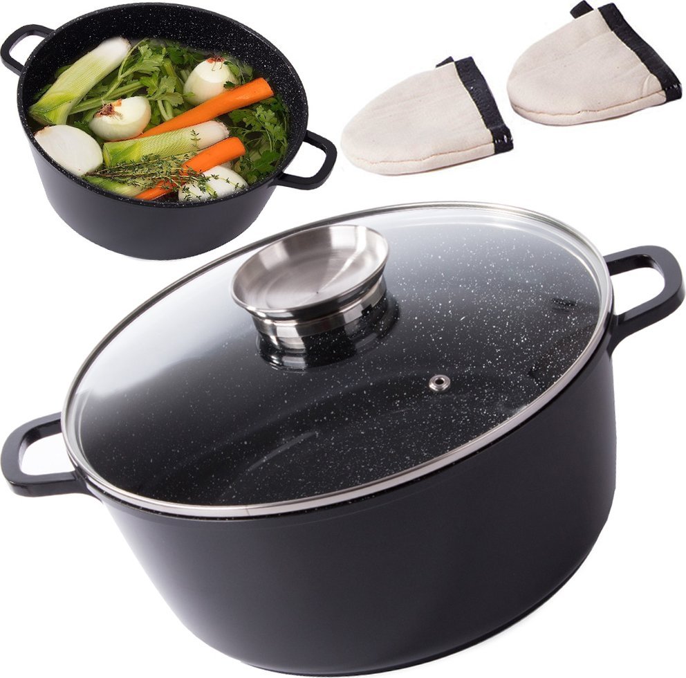 Garnek z aromatyzerem na przyprawy na indukcję gaz do pieczenia duży 8l Garnek z aromatyzerem na przyprawy na indukcję gaz do pieczenia duży 8l