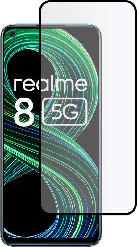 Braders Szkło Hartowane Pełne z Ramką do Realme 8 5G
