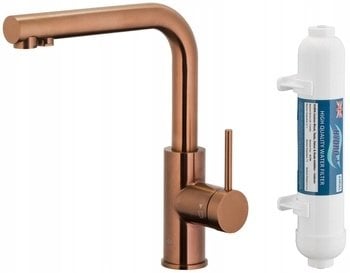 6623-912-34 / KFA / DUERO PURE / BASIC BATERIA KUCHENNA Z FUNKCJĄ FILTRACJI WODY, BRUSHED ROSE GOLD + FILTR HYDRO+