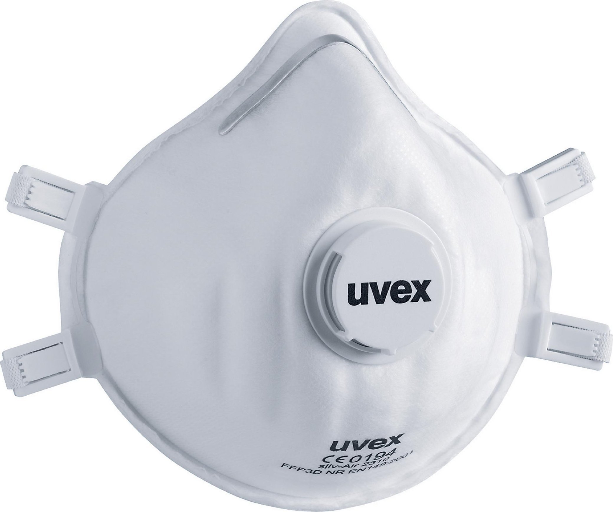 Uvex Respiratorius Uvex Silv-Air Classic 2310 FFP3, puodelio tipo su vožtuvu, baltas, 3 vnt mažmeninėje pakuotėje