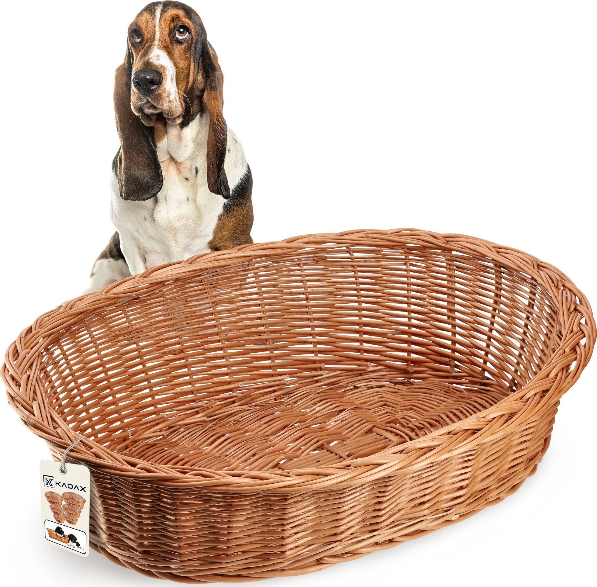 Kadax KADAX Legowisko Dla Psa Wiklinowe 80cm Duże L