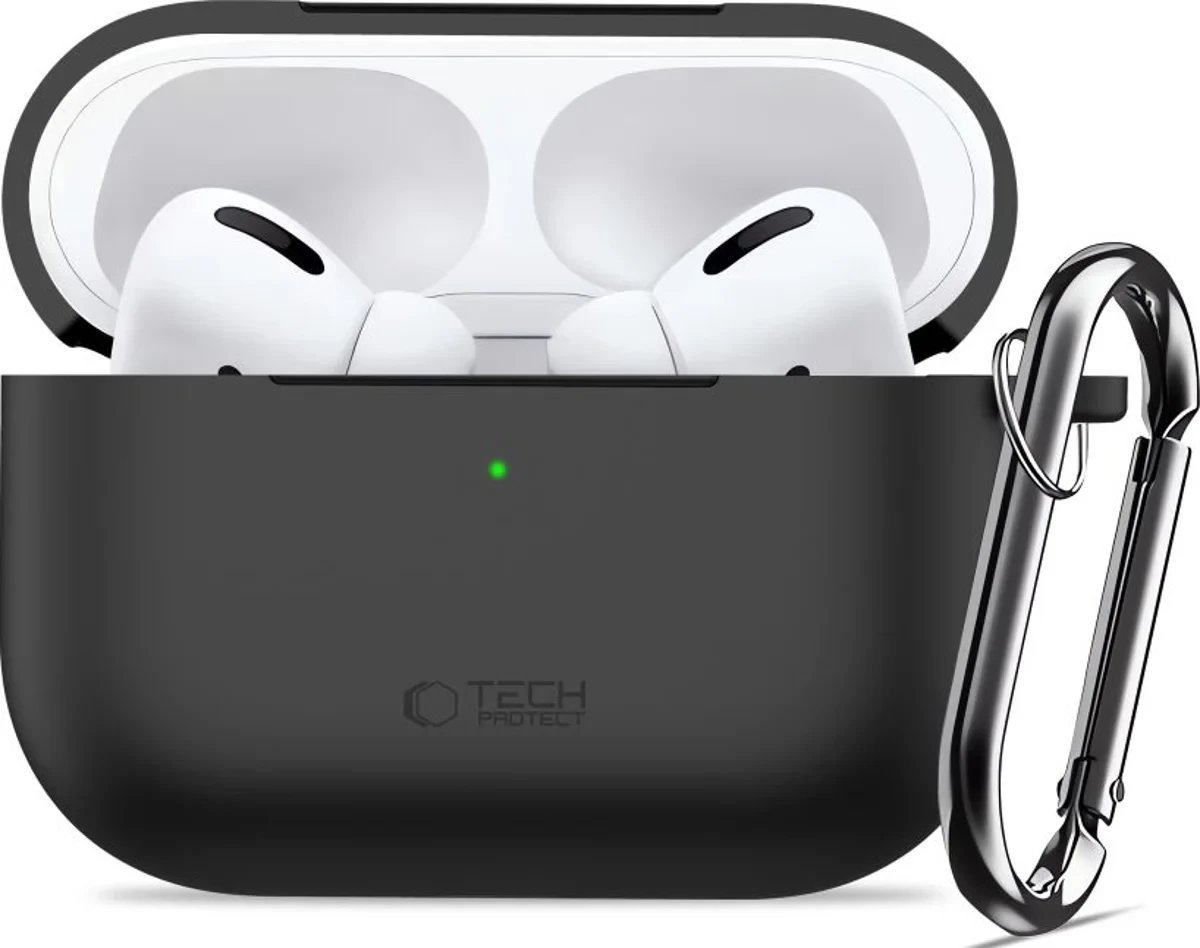 Etui Tech-Protect Silicone Hook do Apple AirPods Pro 3 Black