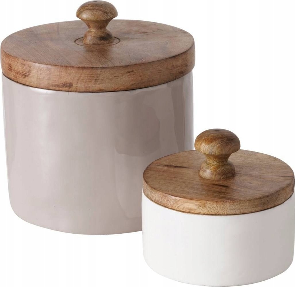 Boltze Pudełko do przechowywania Pelia, drewno mango, 2 sztuki