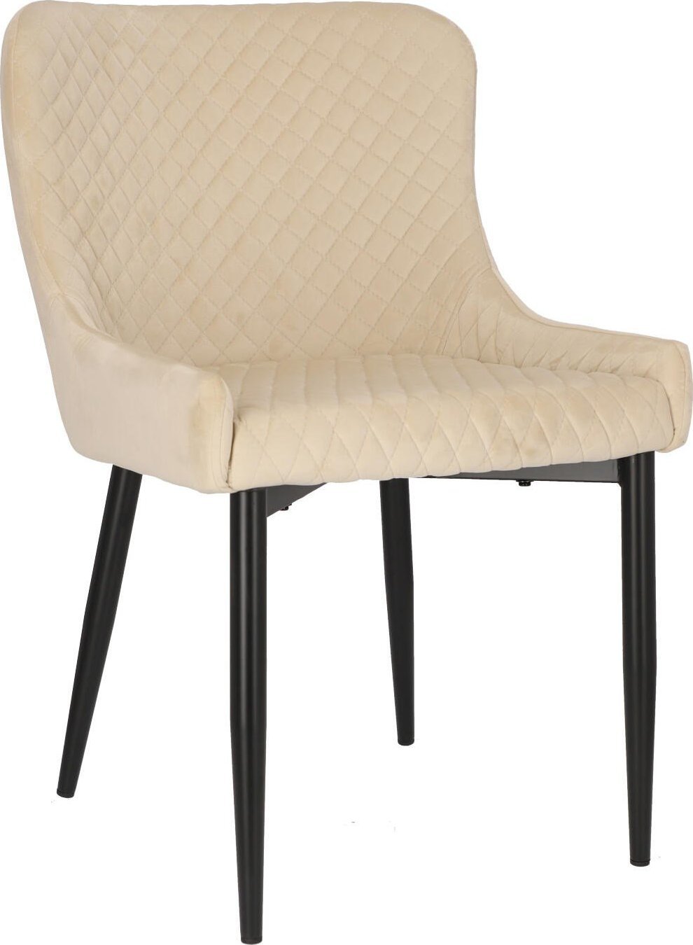 Intesi Krzesło Luna velvet beżowe czarne nogi