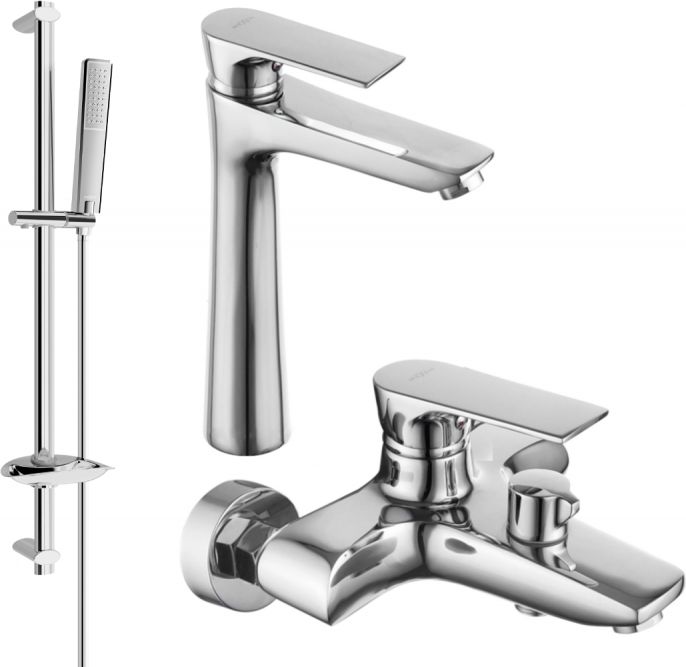 Mexen Mexen Axel DB72 zestaw wannowy, chrom - 73813DB72-00