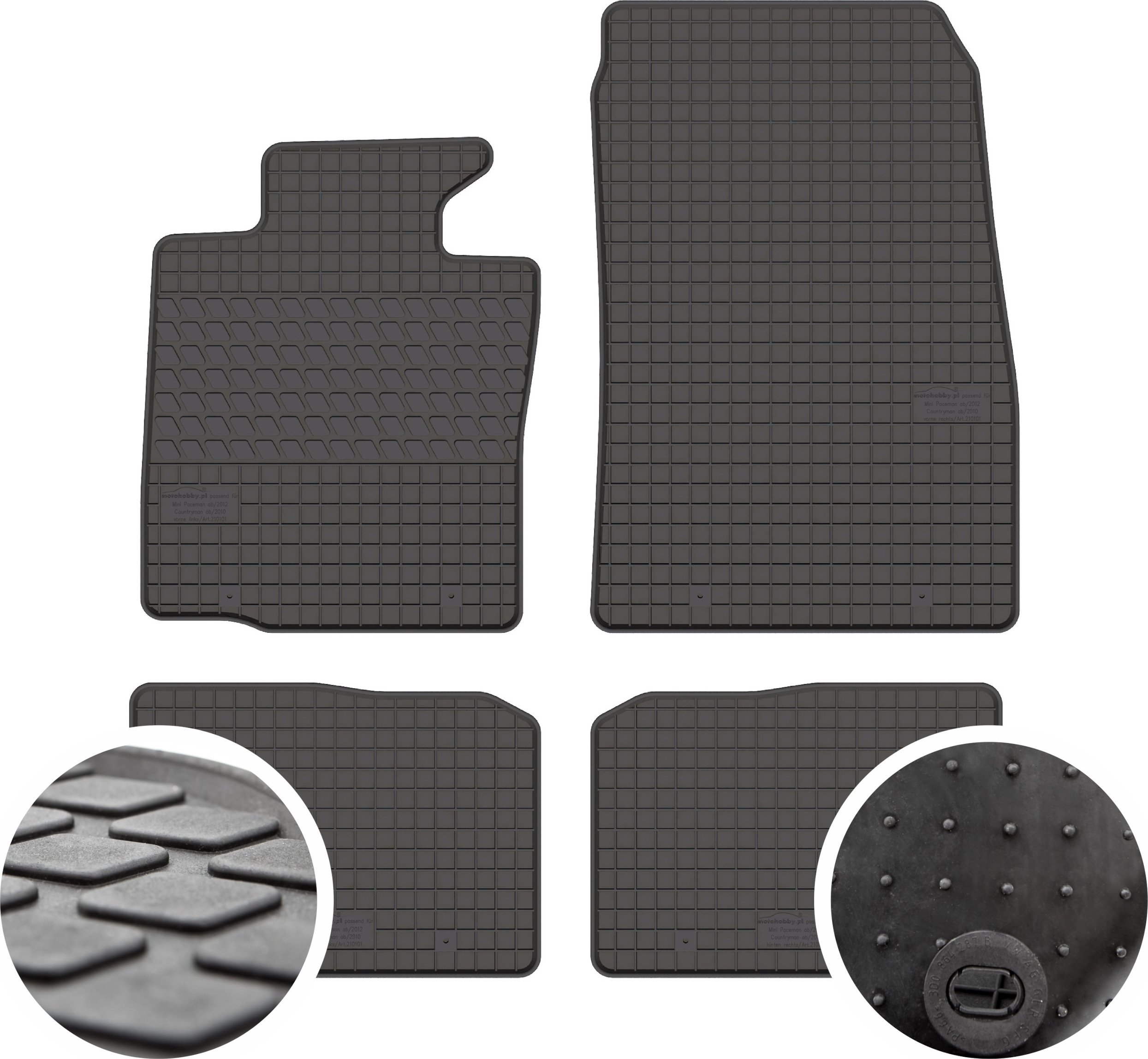 GeyerHosaja Dywaniki gumowe do Mini Paceman (2012-2016)