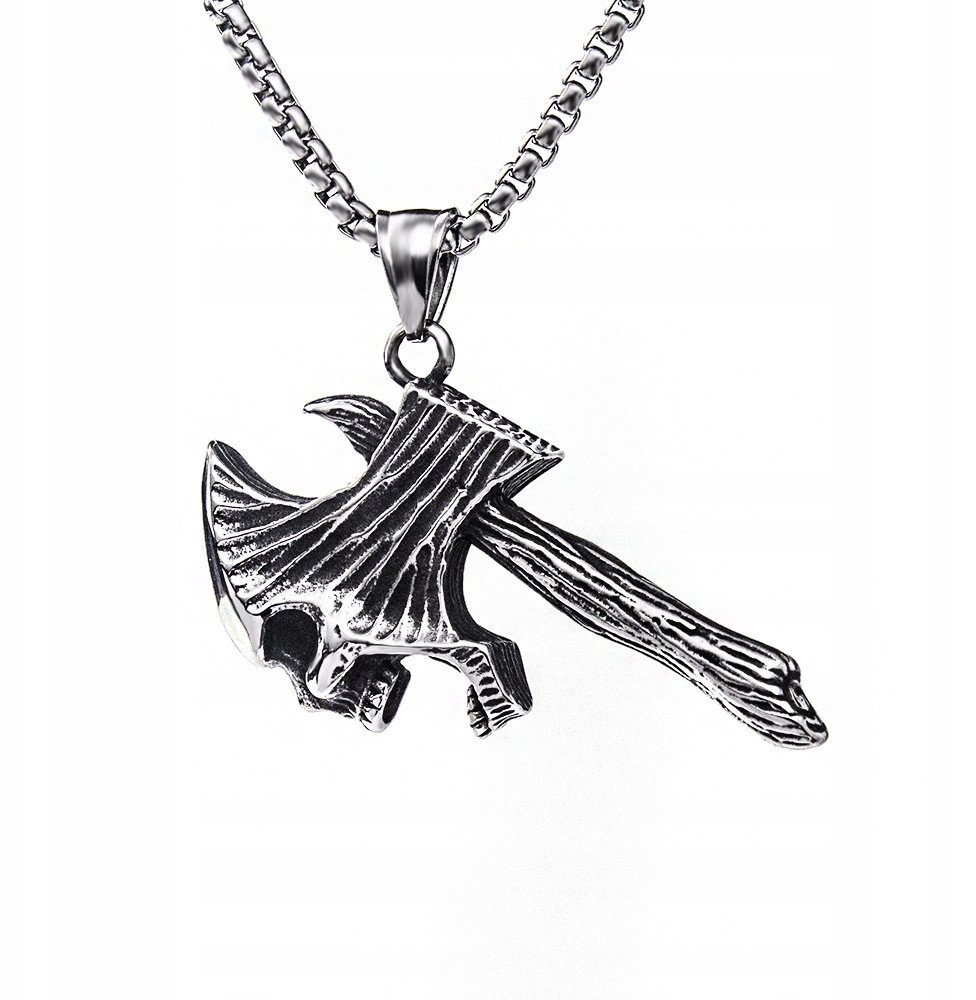 NASZYJNIK NORDYCKI WIKINGÓW TOPÓR CZASZKA 350